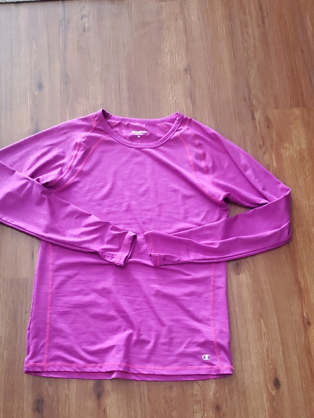 Champion Long Sleeve Tee in Magenta/Pink